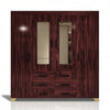 4-Door Wooden Wardrobe Armoire with Dual Mirrors & 6 Drawers featuring spacious design and stylish finish.