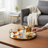 Gold Metal Mirror Decor Tray Large