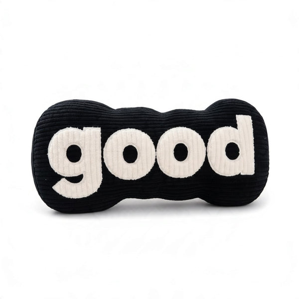 Lettered Corduroy Plush Throw Pillow