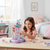 Childrens DIY Bead Spinner & Bracelet-Making Station in use by a girl making colorful bracelets at a craft table.