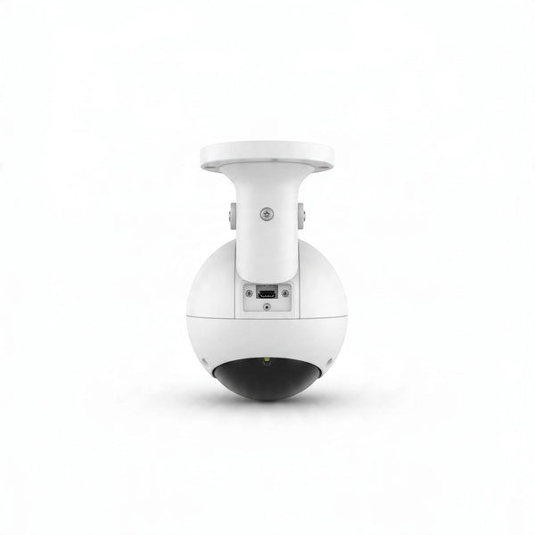 Outdoor AHD 5MP PTZ Security Camera rear view with connection ports and motorized design.