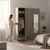 Storage Cabinet Wardrobe with Mirror Panel
