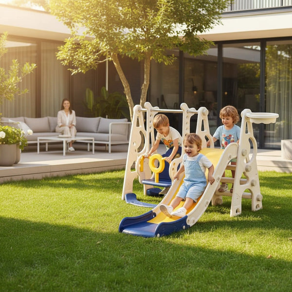 Slide and Swing Playset for Toddlers