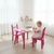 Kids Wooden Table and 2 Chairs Activity Set