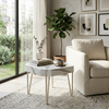 Faux Marble Copper Side Table