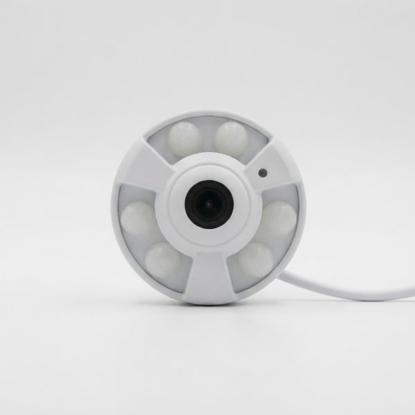 5MP 360-Degree Panoramic Fisheye IP Security Camera with wide-angle lens and compact design