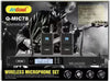 Andowl Qmic78 Set Wireless Microphone featuring dual handheld mics and UHF system for quality audio transmission.