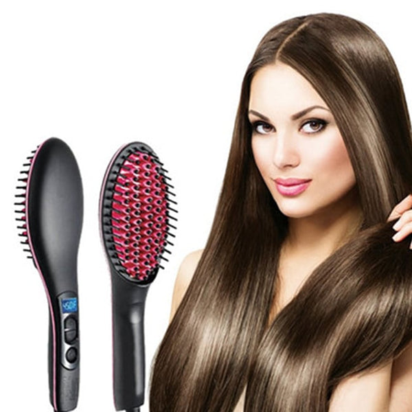 Straight Artifact LCD Hair Straightening Brush image 0