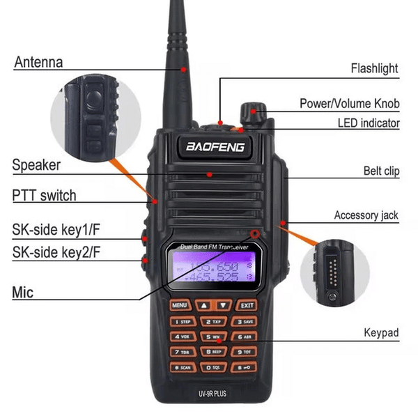 UV-9R Baofeng Waterproof Ham Two-Way Radio with FM image 2