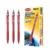 12 pcs Quick-Dry Semi-Gel Pens 0.7mm Red in packaging with three pens displayed beside it.