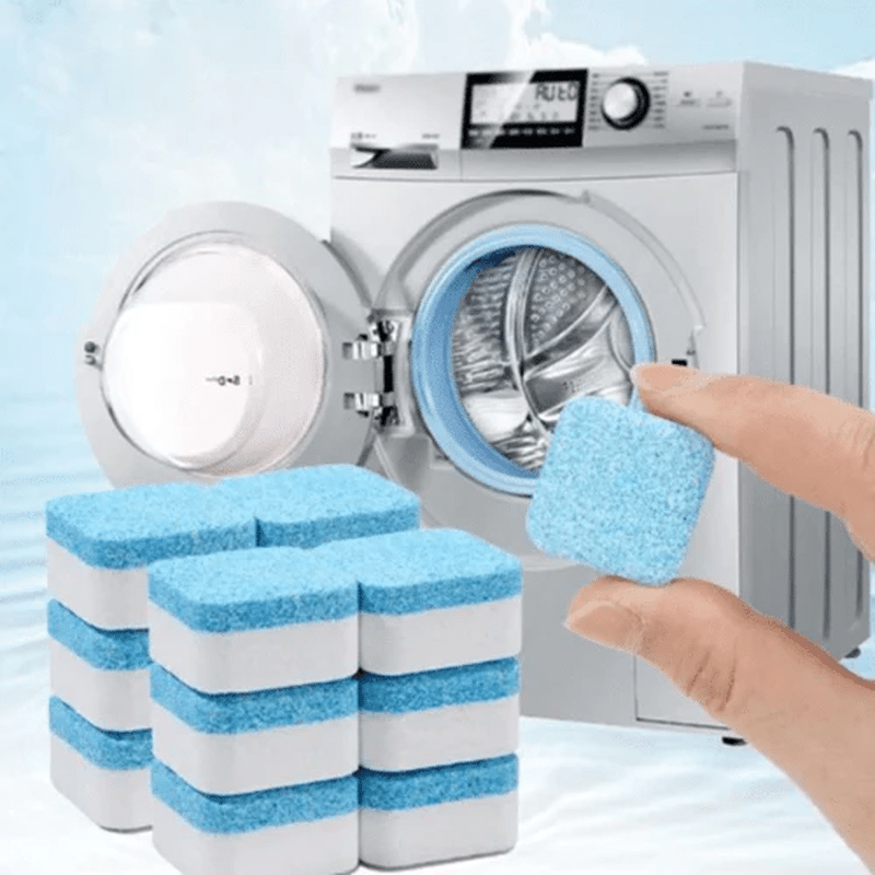 12-Piece Effervescent Washing Machine Cleaning Blocks for Easy 12-Piece Effervescent Washing Machine Cleaning Blocks for Easy