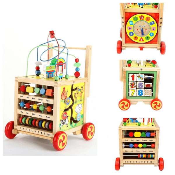 Kids Wooden Educational Walker image 2