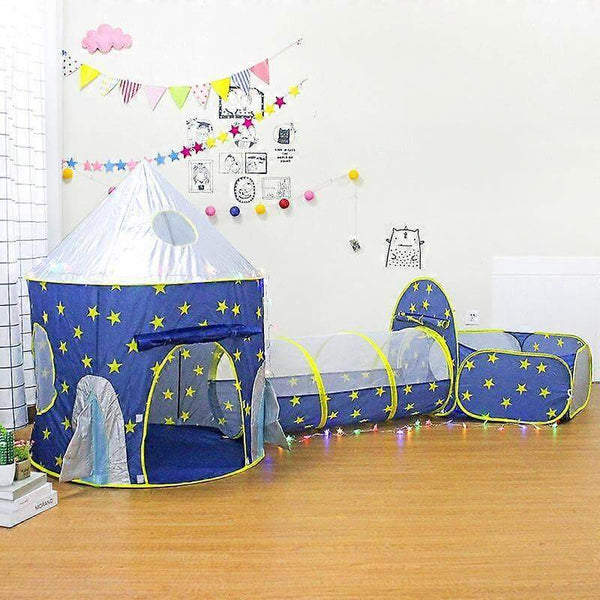 3 In 1 Spaceship Toddler Crawl Tunnel Playhouse Tent image 1