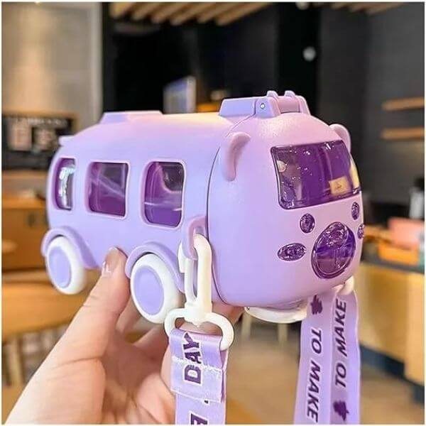 500ml Cute Bus Water Bottle for Kids image 1