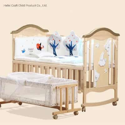 Perfect Dealz Adjustable Wooden Baby Crib