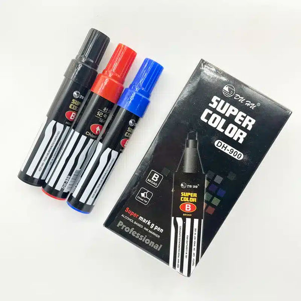 Perfect Dealz 6 Piece Black Super Color Permanent Marker