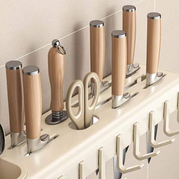 Perfect Dealz 50cm Wall Mounted Kitchen Tool Cutlery Holder