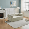 Modern Space-Saving Convertible Sofa Bed in a stylish living room setting with natural light.