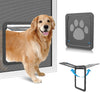 11.4 inches Lockable Magnetic Flap Pet Screen Door with golden retriever entering and magnetic flap design.