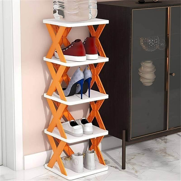 Perfect Dealz 4 Tier Shoe Stackable Storage Rack Organizer