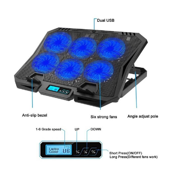 Perfect Dealz Cooling Game Pad With 6 Fans