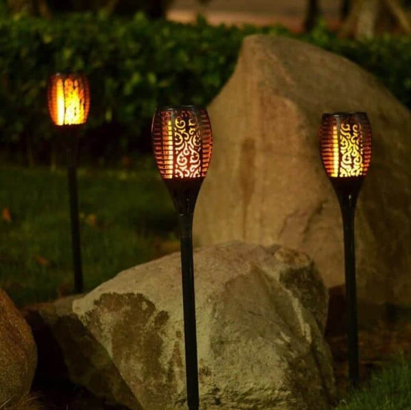 Solar LED Flickering Flame Outdoor Light image 0