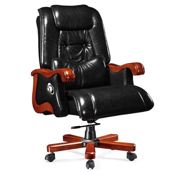 Genuine Leather Luxury Executive Chair with ergonomic design and premium leather upholstery for ultimate comfort.