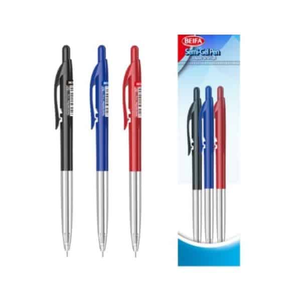 Three Multicolor Click Pens image 0