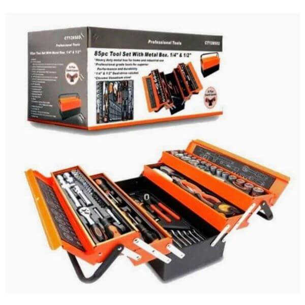 Perfect Dealz 85 Piece Tool Box Set With Metal Box