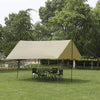 2 Pole Waterproof Camping Tarp and Sun Shelter Canopy Beach Tent image 2