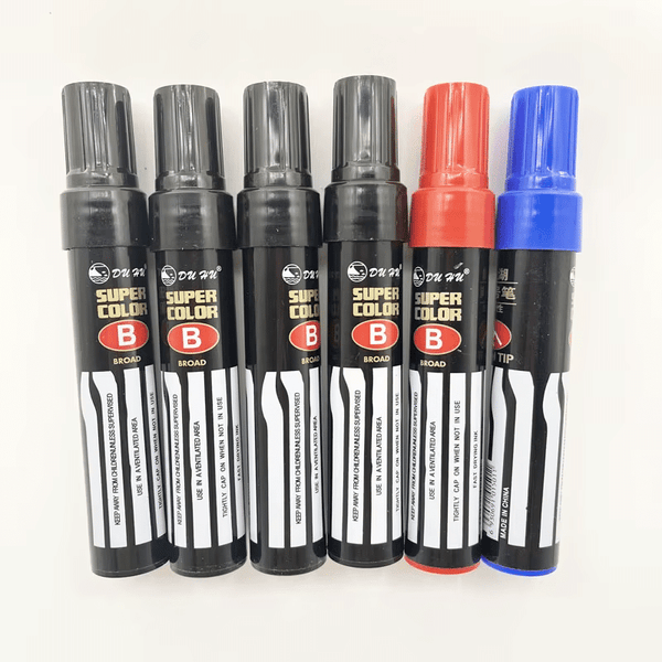 Perfect Dealz 6 Piece Black Super Color Permanent Marker