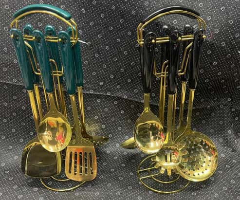 7 Piece Stainless Steel Luxury Cooking Utensils Set With Holder image 6