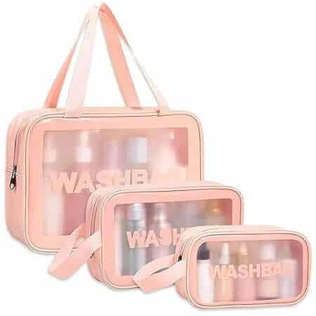 Perfect Dealz Set of 3 Transparent Cosmetic Wash Bag