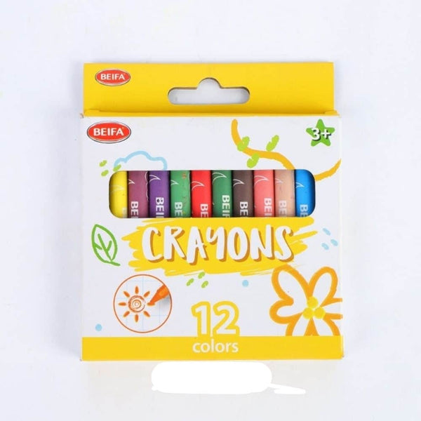 Perfect Dealz Classic Wax Crayon Pack 12 Bright Colours