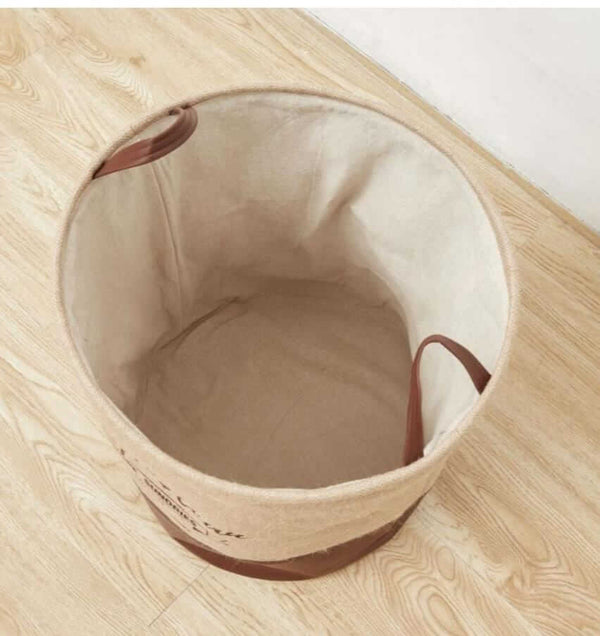 Cylindrical Laundry Basket Storage Bin image 2