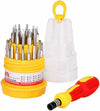 31 in 1 Mini Screwdriver Set - Yellow with multiple precision bits and a non-slip handle.
