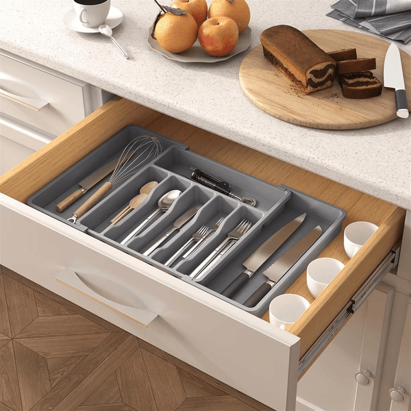 Perfect Dealz Plastic Expandable Cutlery Drawer Organizer
