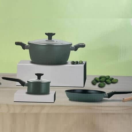 Perfect Dealz 5 Piece Non Stick Refined iron Cookware Set