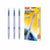 12 pcs Semi-Gel Blue Ink Pens in a pack with three visible pens and packaging featuring the brand BEIFA.