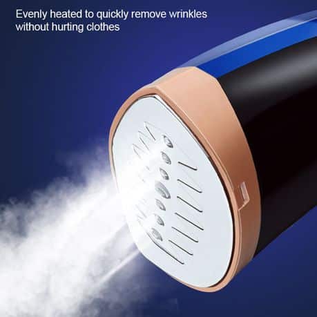 1200W Multifunction Handheld Clothes Garment Steamer releasing steam for wrinkle removal without damaging fabrics.