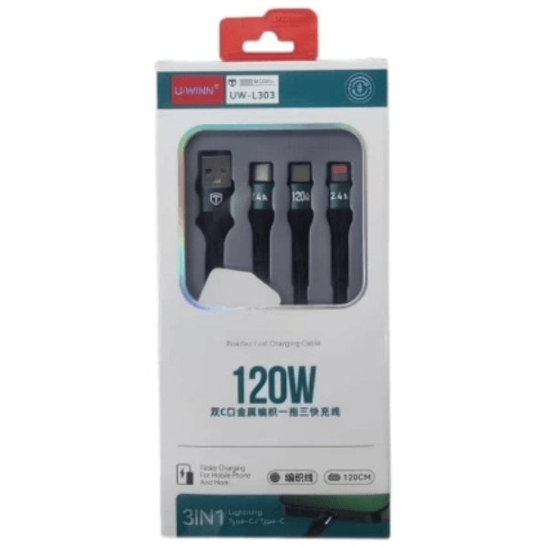 Perfect Dealz 120W Ultra Charge Pro USB Wall Charger (with Detachable Cable)