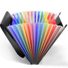 Generic 13 Pockets Expanding File Folders displaying vibrant colored pockets for organizing documents.