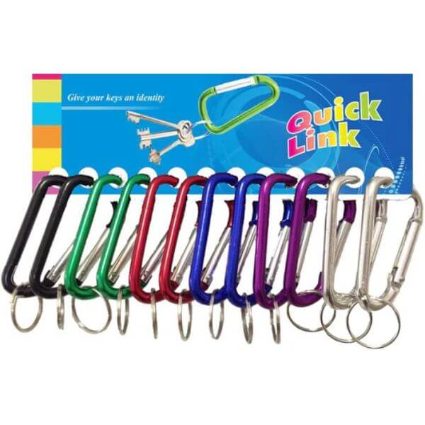 12pcs Aluminum Keychain Hooks 5.5cm image 0
