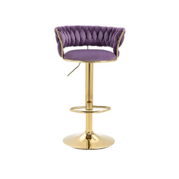Velvet Swivel Luxury Bar Stool image 9