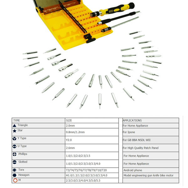 Perfect Dealz 45 in 1 Interchangeable Precise Screwdriver Tool Set
