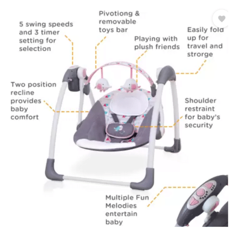 Mastela Deluxe Musical Portable Baby Swing image 2