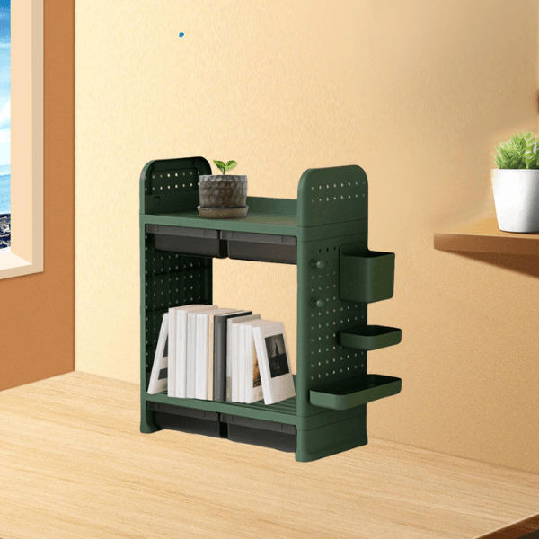 Perfect Dealz Double Layer Desktop Storage Rack Organizer
