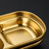 Perfect Dealz 15 cm Gold Stainless Steel Mini Compartment Dipping Bowls