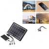 3.8W Portable Solar Panel for Outdoor Charging with smartphone and charging accessories.