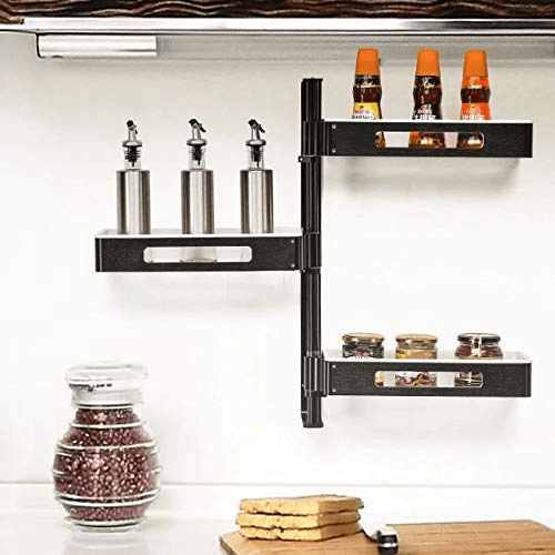 3-Tier Corner Storage Shelf with 180� Rotation image 3